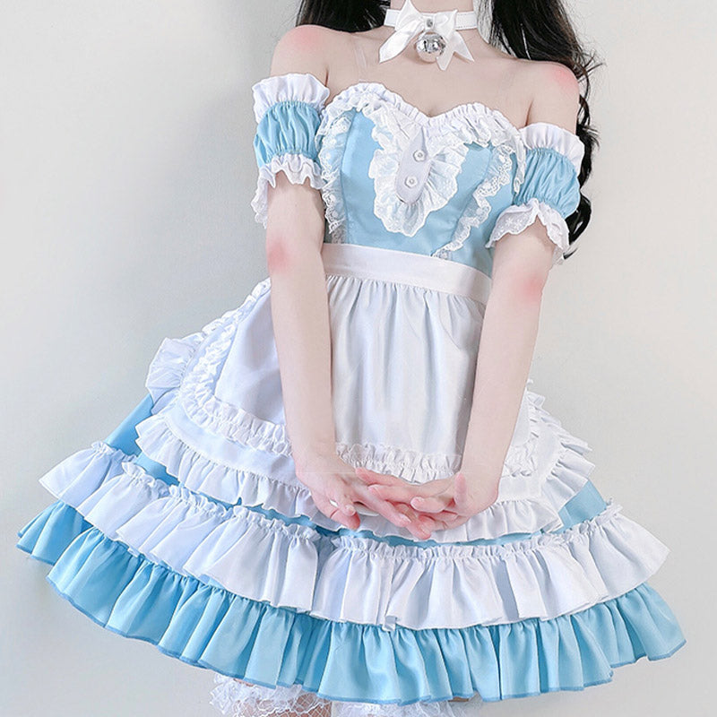 Sweet Rulffled Maid Lolita Dress modakawa