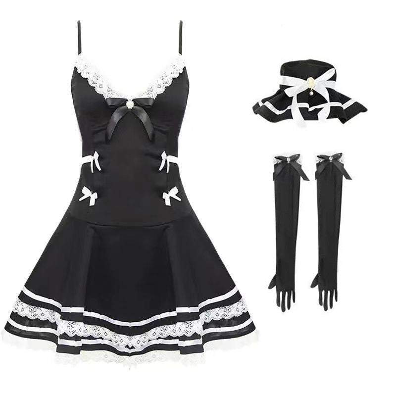 Y2K Gothic Lace Up Bow Lolita Dress modakawa