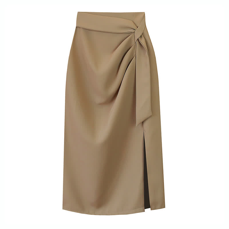 Classic Ruffle Side Split Skirt modakawa