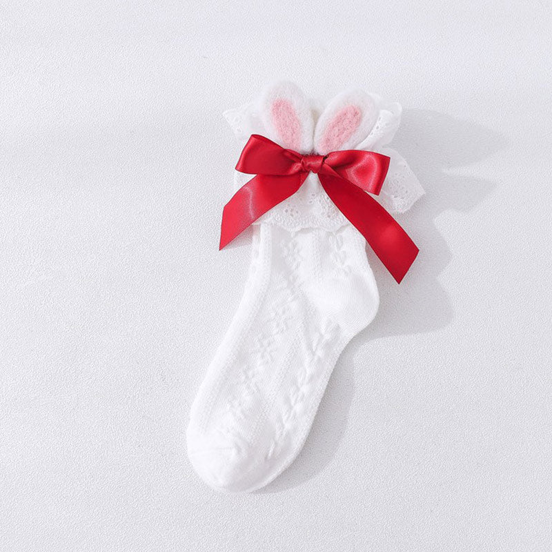 Sweet Bunny Ears Bow Ankle Socks Modakawa