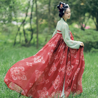 Hanfu Vintage Flower Print Set modakawa