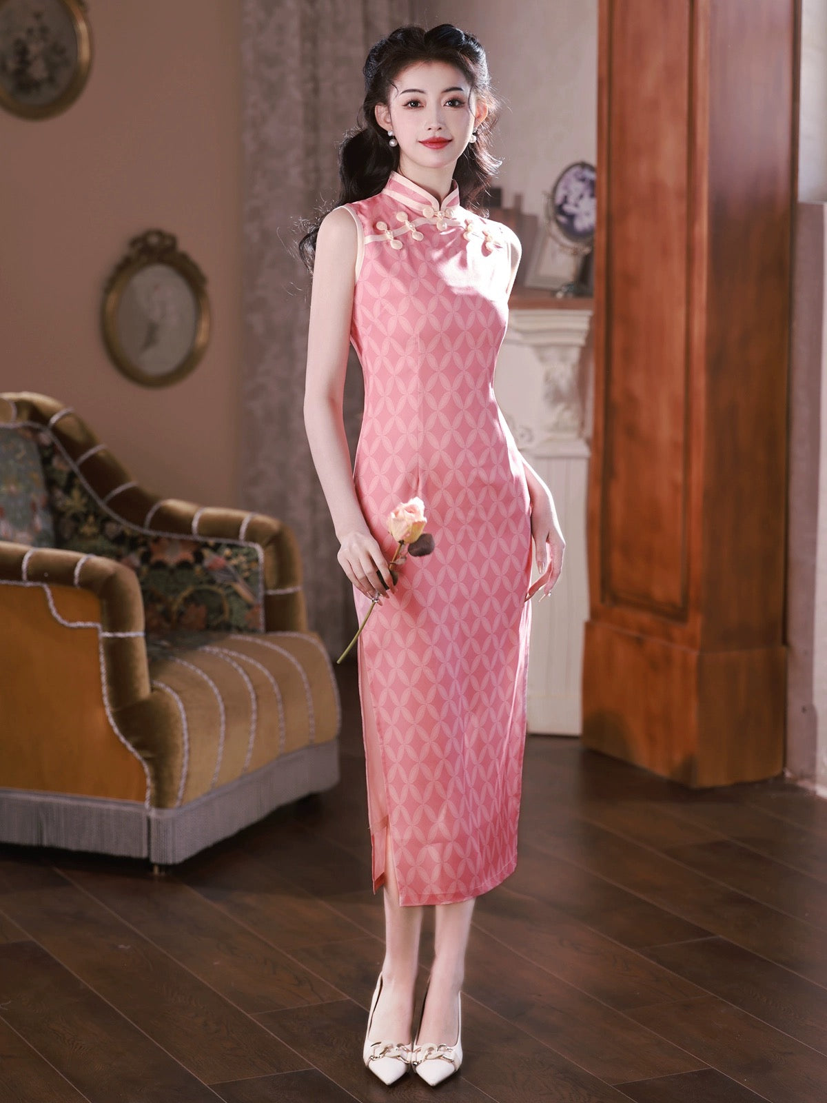 Pink Elegant Cheongsam Hanfu Story