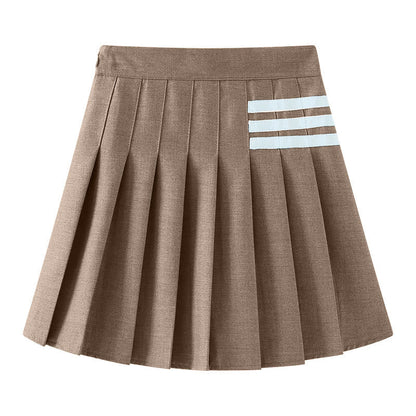 High Waist Casual Pleated Skirt modakawa