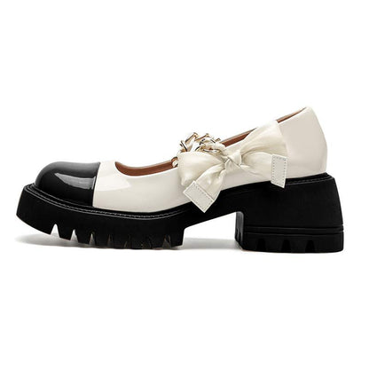 Sweet Lolita Bow Knot Platform Mary Janes Shoes Modakawa