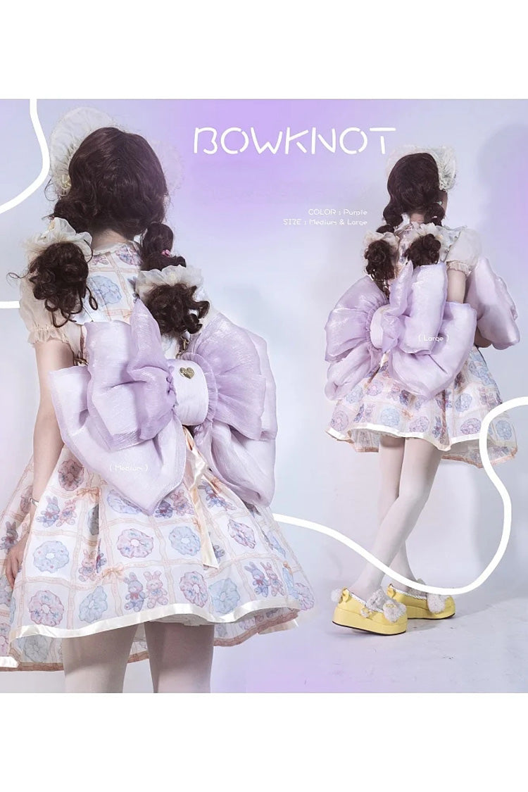 Big Purple Bowknot Lolita Backpack SpreePicky