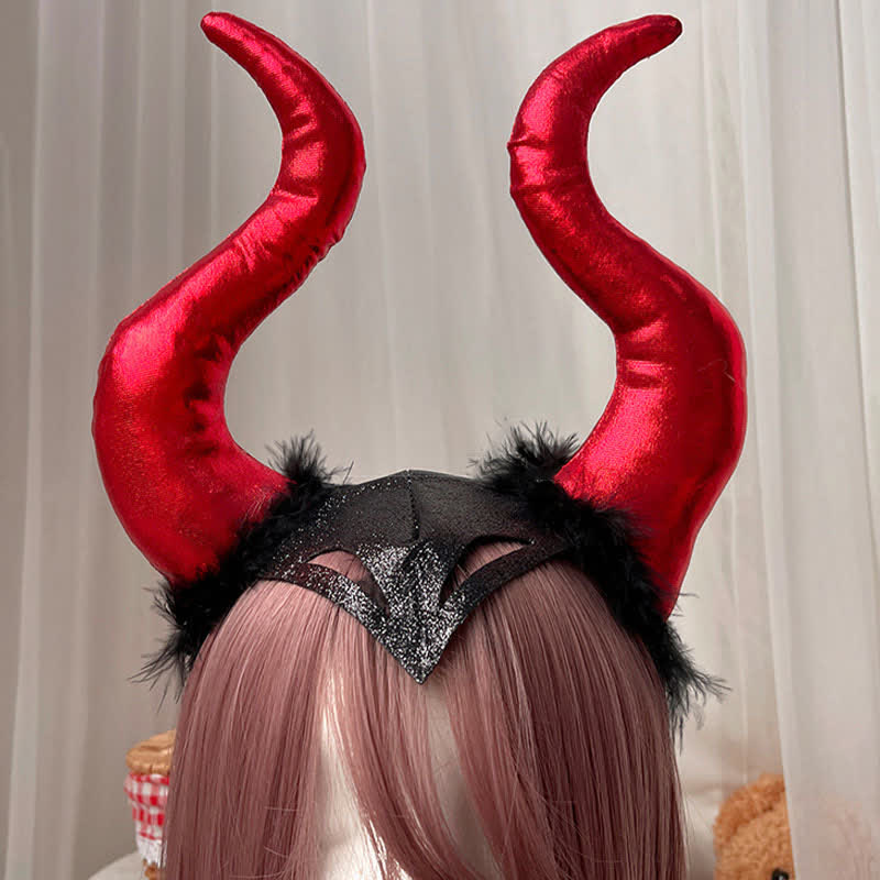 Demon Horn Headband Halloween Hair Accessory modakawa