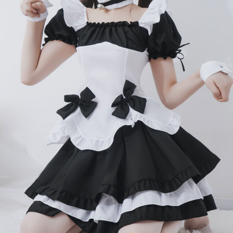 Princess Maid Bow Tie Costume Top Skirt Set Modakawa