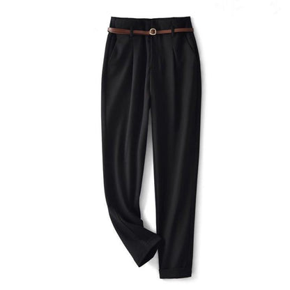 High-Waist Zipper Pocket Suit Pants Modakawa