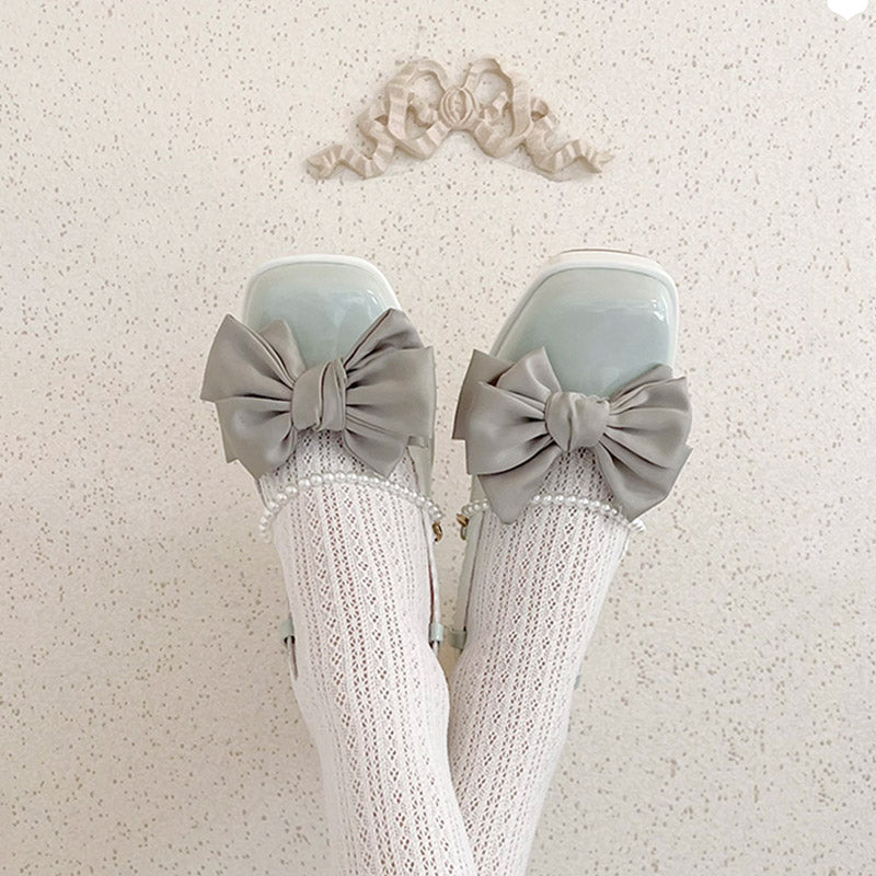 Elegant Bow Knot Lolita High-heeled Sandals Modakawa