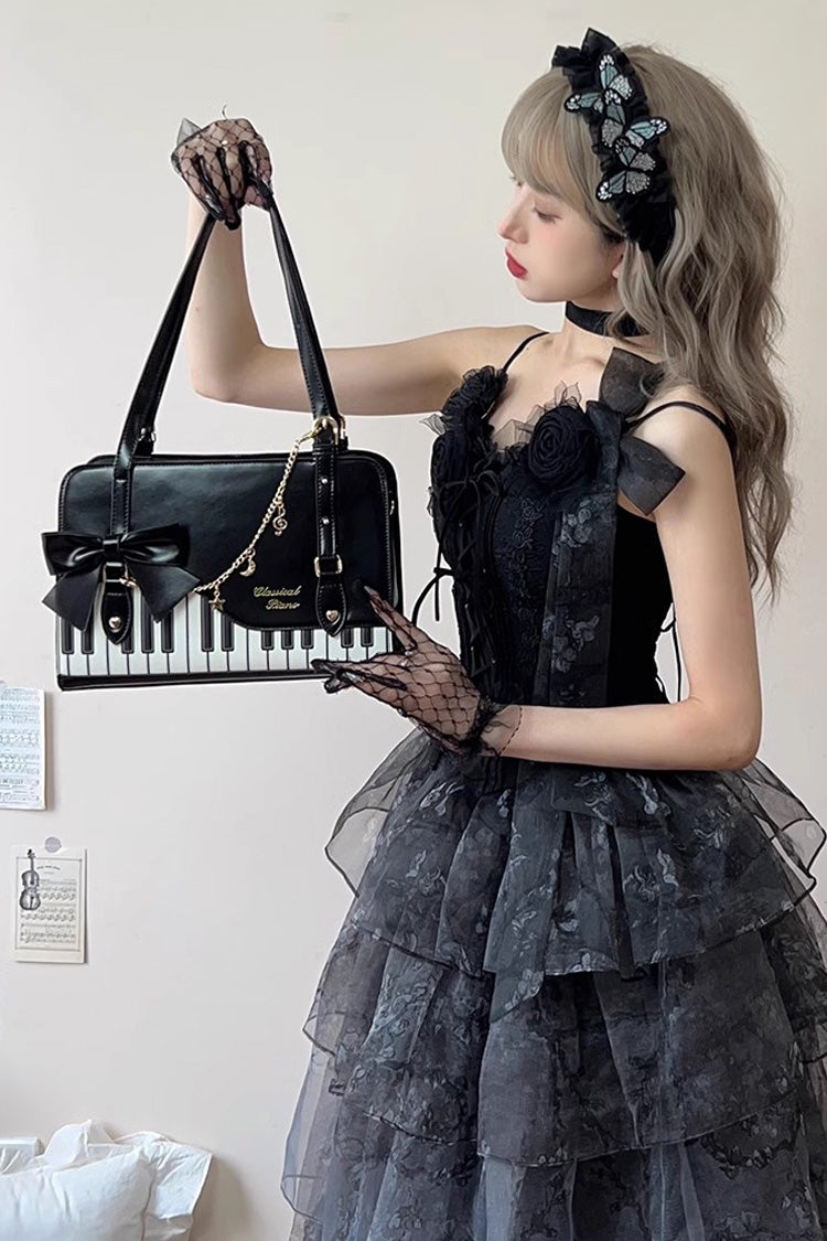 Piano Waltz Bowknot Handbag SpreePicky