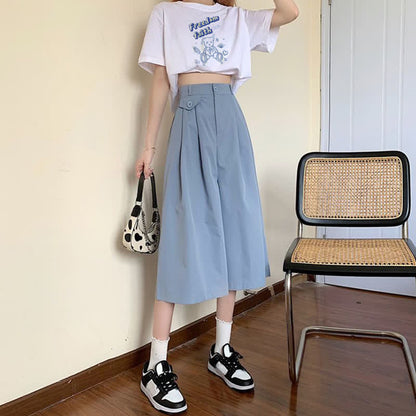 Cartoon Bear Letter Print T-Shirt  Pantskirt Set modakawa