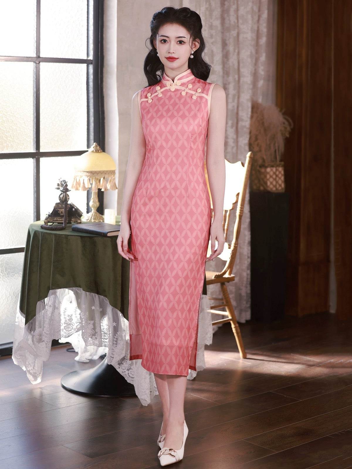 Pink Elegant Cheongsam Hanfu Story