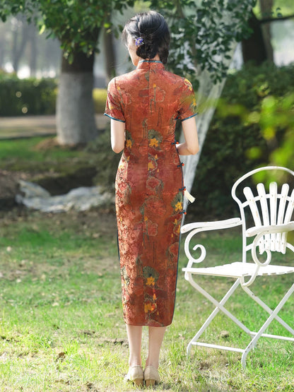 Vintage Autumn Cheongsam Dress Hanfu Story