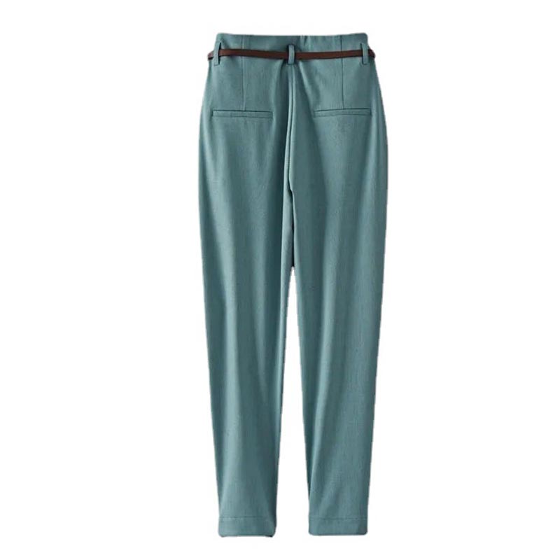 High-Waist Zipper Pocket Suit Pants Modakawa