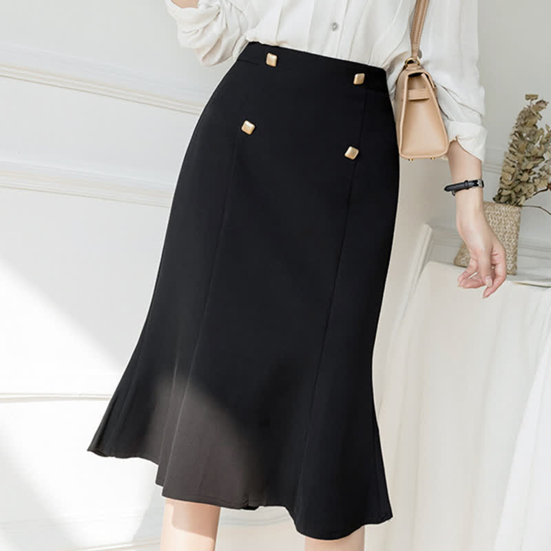 Elegant Flouncing Hem Skirt modakawa