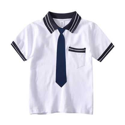 Cute Couple Sailor Collar Dress T-Shirt Shorts modakawa