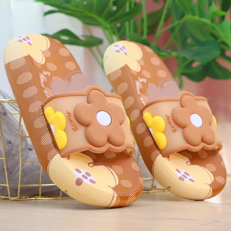 6 Colors Cute Flower Home Wear Sandals ON878 - Brown / 36/37