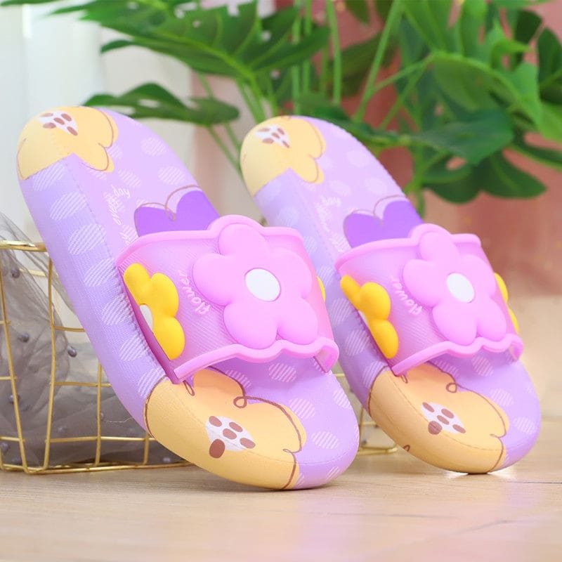 6 Colors Cute Flower Home Wear Sandals ON878 - Purple /