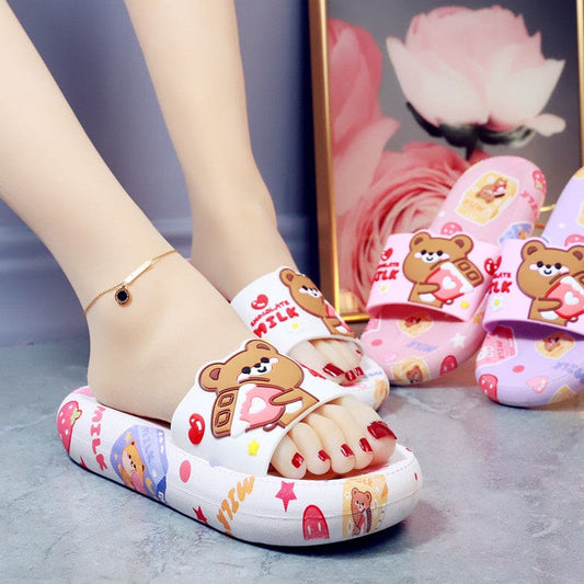 6 Colors Sweet Bear Sandals Home Wear Slippers ON876 -