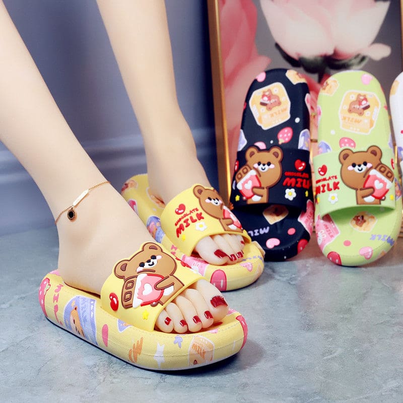 6 Colors Sweet Bear Sandals Home Wear Slippers ON876 -