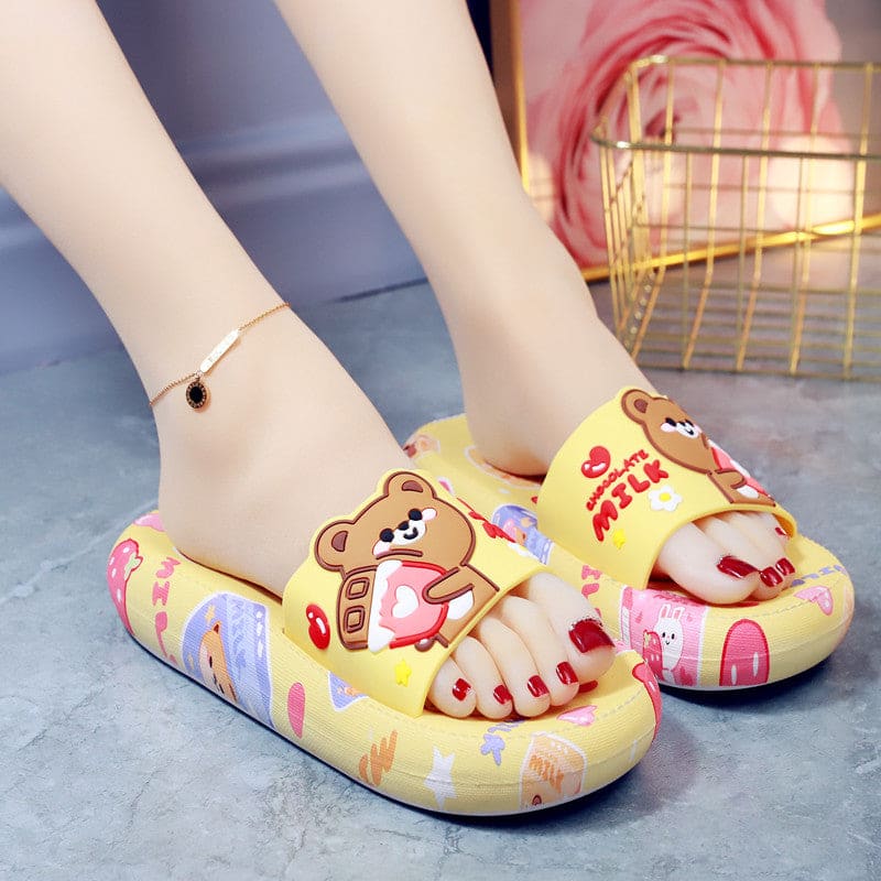 6 Colors Sweet Bear Sandals Home Wear Slippers ON876 -