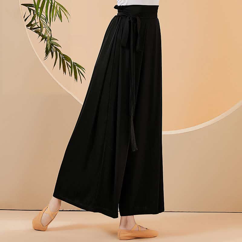 Vintage High Waist Flowy Wide Leg Casual Pants modakawa