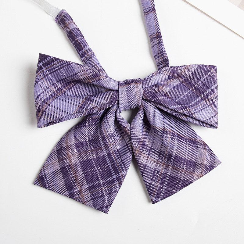 Plaid Japanese JK Bow Tie Shirt Accessories Modakawa