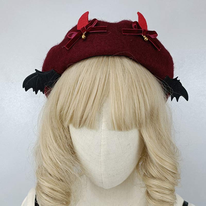 Chic Bat Wings Lolita Beret modakawa