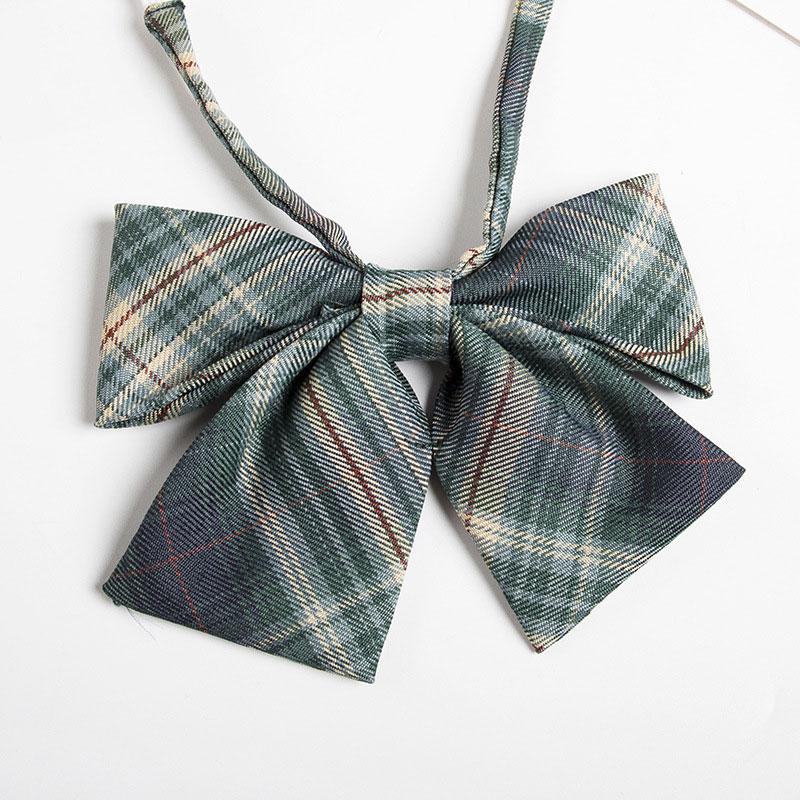 Plaid Japanese JK Bow Tie Shirt Accessories Modakawa