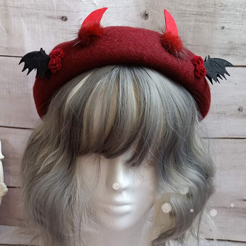 Chic Bat Wings Lolita Beret modakawa