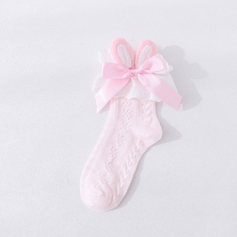 Sweet Bunny Ears Bow Ankle Socks Modakawa