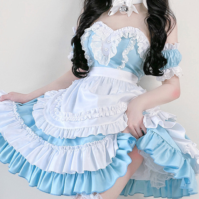 Sweet Rulffled Maid Lolita Dress modakawa