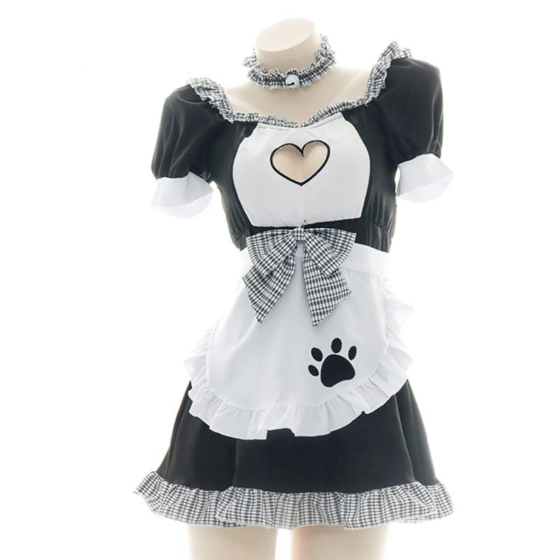 Love Heart Hollow Maid Lingerie Set modakawa