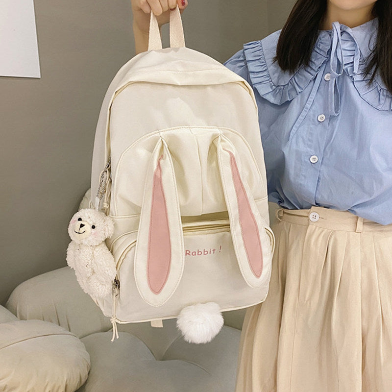 Sweet Cartoon Bunny Ears Backpack Modakawa