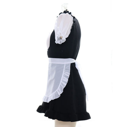 Sexy Ruffle Maid Dress Nightdress Lingerie Set Modakawa