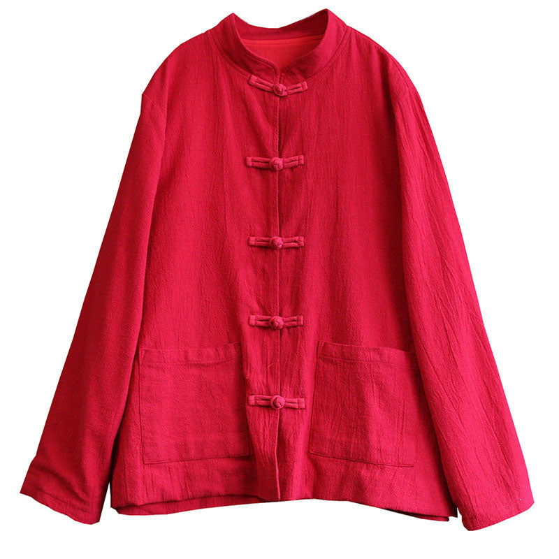 Classical Button Front Pocket Loose Overshirt Modakawa