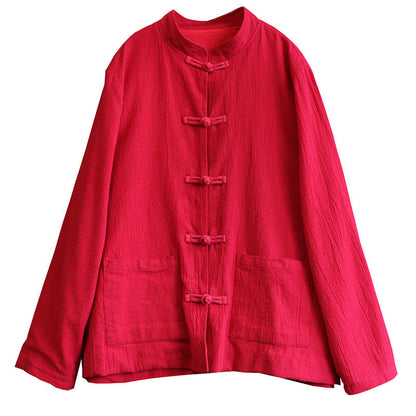 Classical Button Front Pocket Loose Overshirt Modakawa