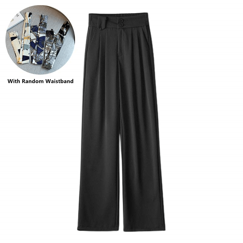 Wide Leg Drape Suit Pants With Waistband modakawa