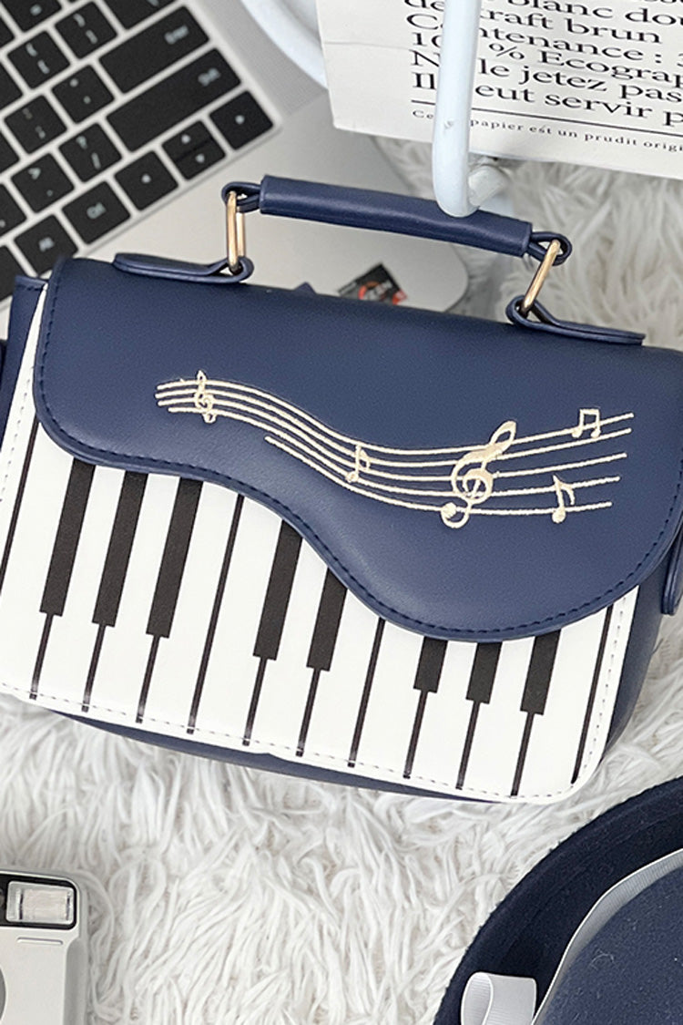 Blue Piano Note Music Shoulder Bag SpreePicky