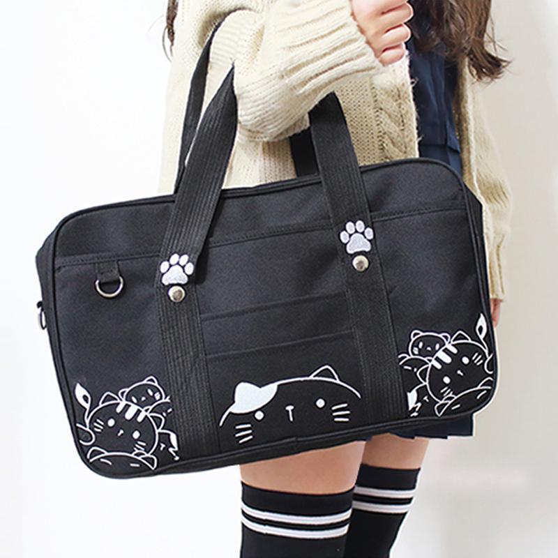 Kawaii JK Cat Cartoon Uniform Crossbody Bag Modakawa