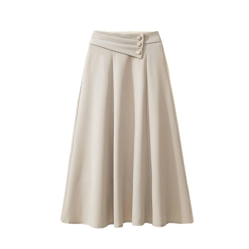 Elegant Button Front Skirt modakawa