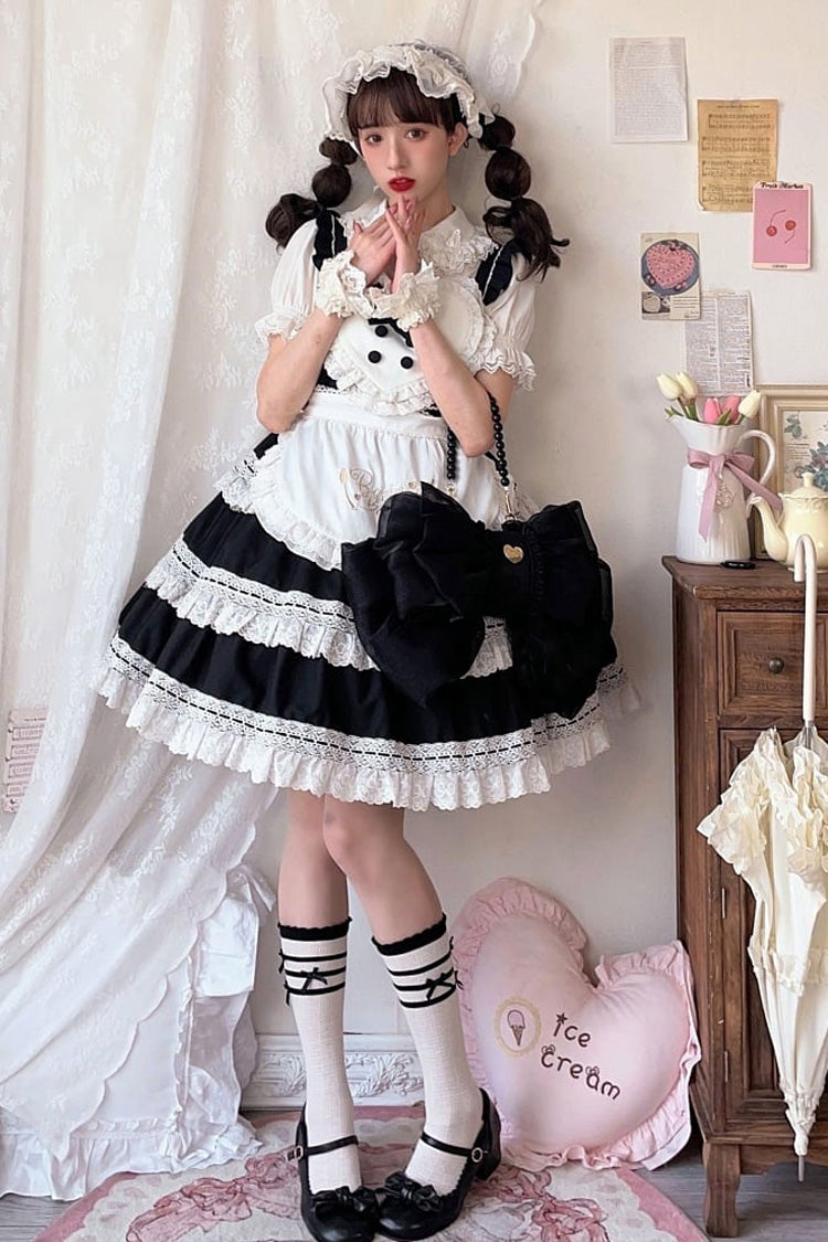 Big Black Bowknot Lolita Backpack SpreePicky