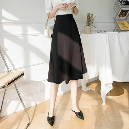 Elegant Button Front Skirt modakawa