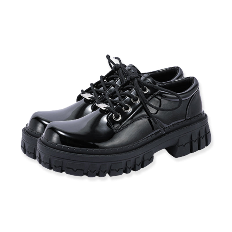 Black Chunky JK Mary Janes Shoes modakawa