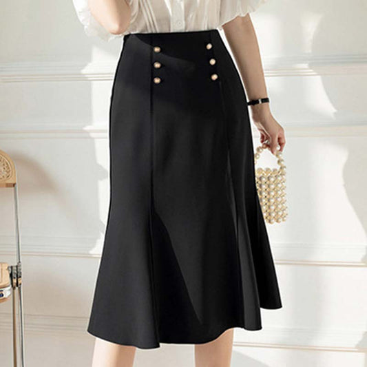 Elegant High Waist Bag Hip Fishtail Skirt Modakawa