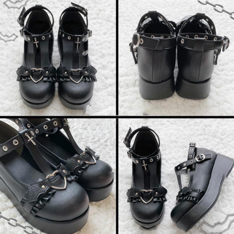 Vintage Platform Strap Buckle Lolita Mary Janes Modakawa