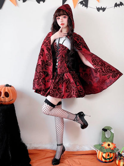 Halloween Vampire Red Costume Top and Skirt Set mySite