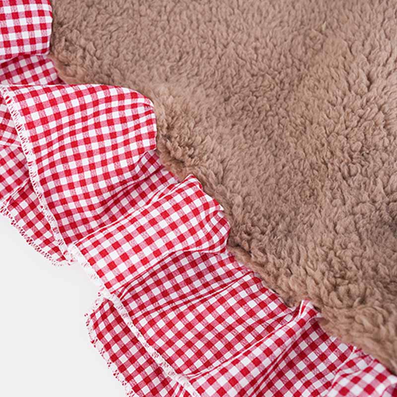 Kawaii Maid Plaid Bear Plush Lingerie Set modakawa