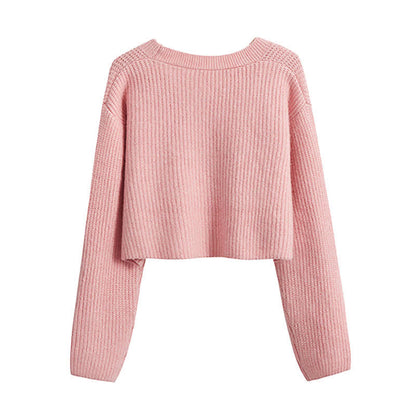 Pink Bow Knot Knit Cardigan Sweater Irregular Suspender Dress modakawa