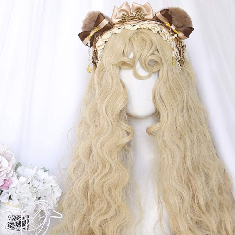 Sweet Long Curly Wig With Curly Bangs modakawa